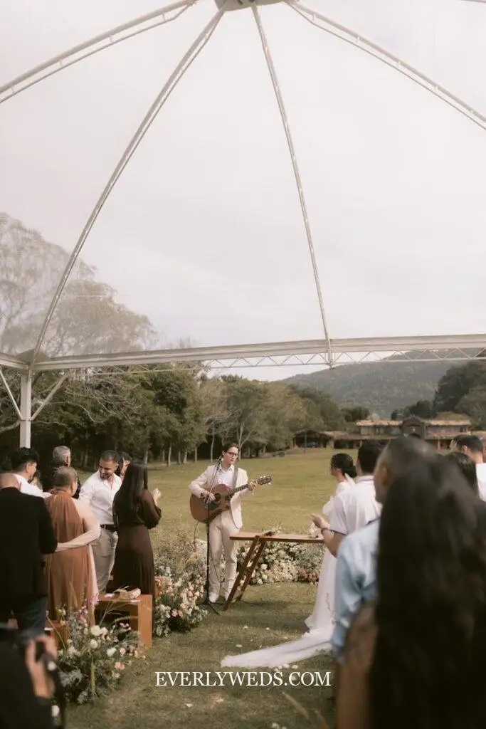 dome wedding event venue spaces with transparent ceiling and starry sky ceremony setup unique event venue spaces