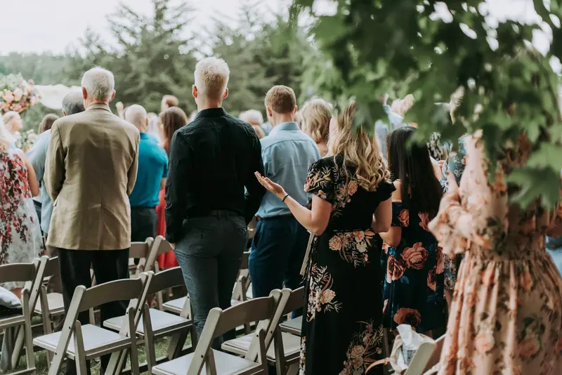 group of wedding guest
