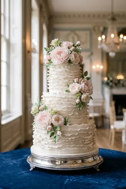 12 Ruffle Wedding Cake Designs That Look Effortlessly Romantic