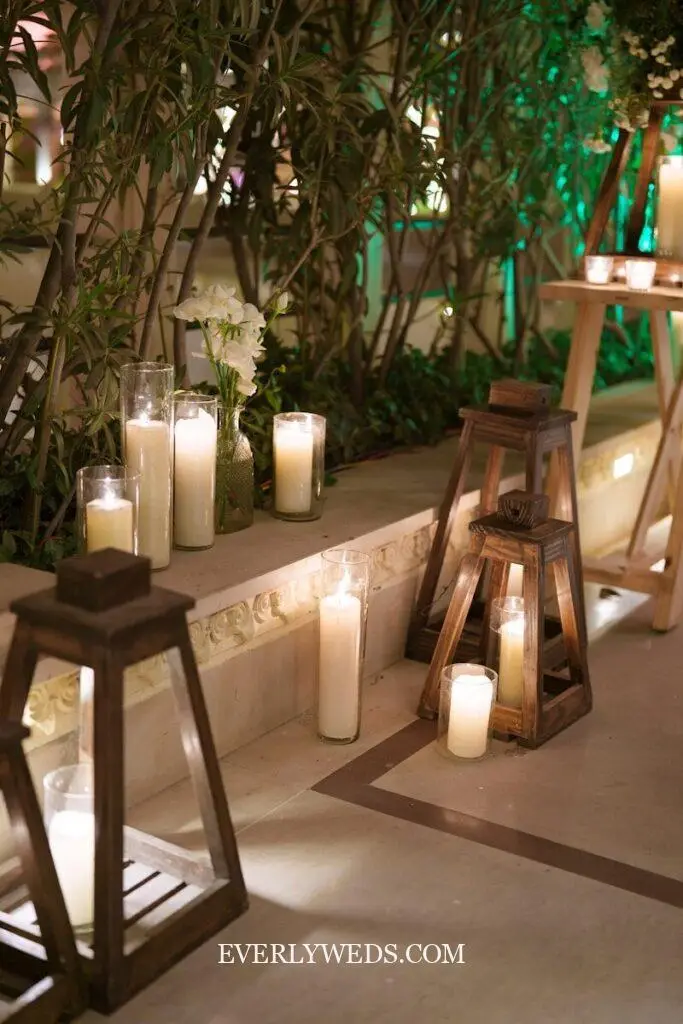 simple decorations for wedding with candles on tree stumps and tables dream wedding decorations simple elegant reception