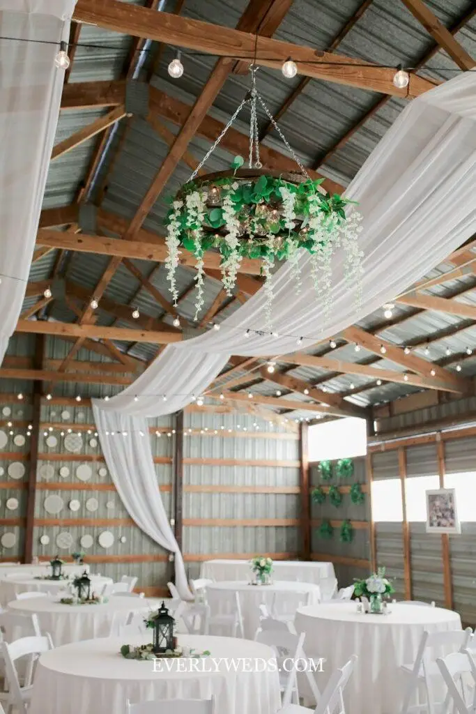 barn setup with modern event space design interiors elegant table settings and floral centerpieces wedding event venue spaces