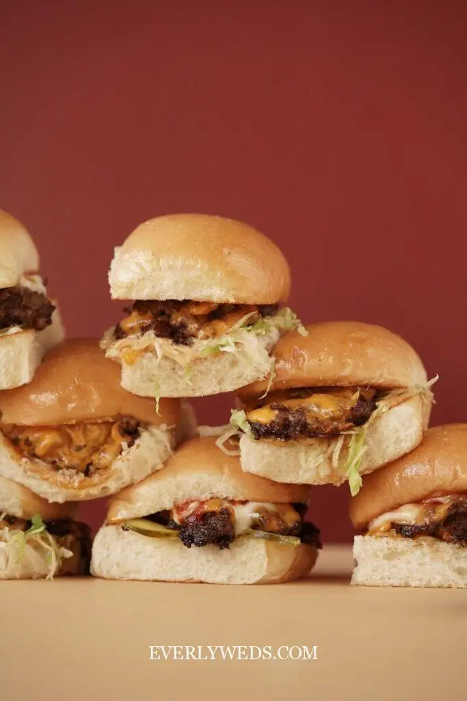 a bunch of sandwiches stacked on top of each other