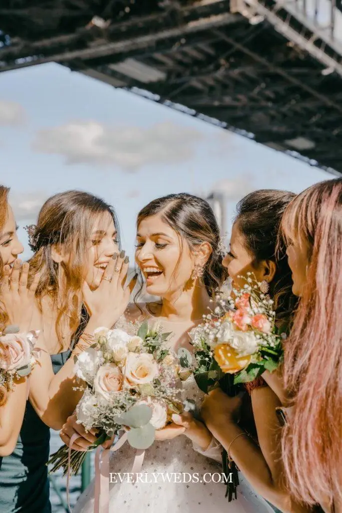 sola wood flower bridesmaid bouquet painted in blush and sage as realistic looking non perishable wedding bouquet alternative